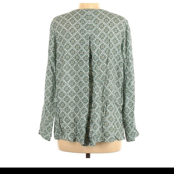 J jill green and white top - Picture 2 of 4